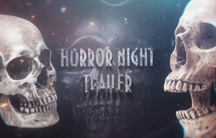Horror Night 3D Skeleton Face Trailer